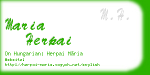 maria herpai business card